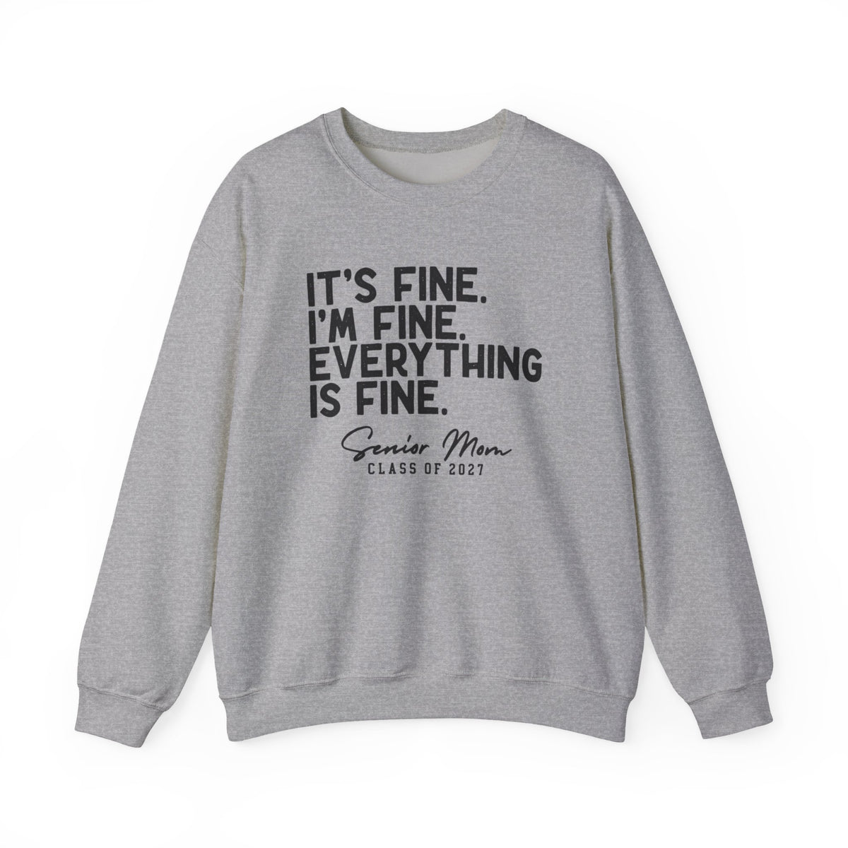Senior Mom Class of 2027 Crewneck Sweatshirt