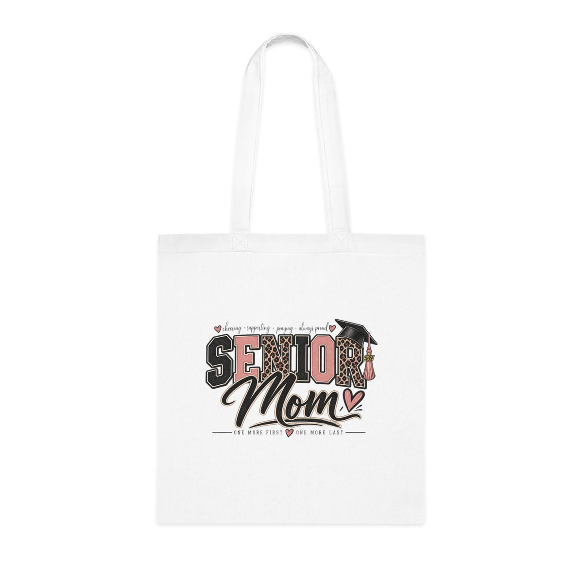 Senior Mom Graduation Tote Bag — Proud Mom with Graduation Cap Design