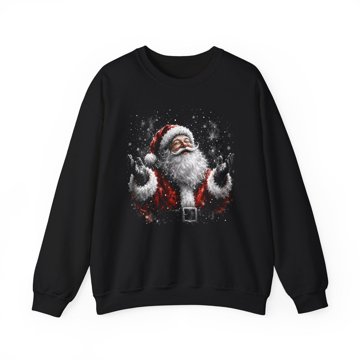 Santa Claus Portrait Sweatshirt — Vintage Merry Christmas Crewneck